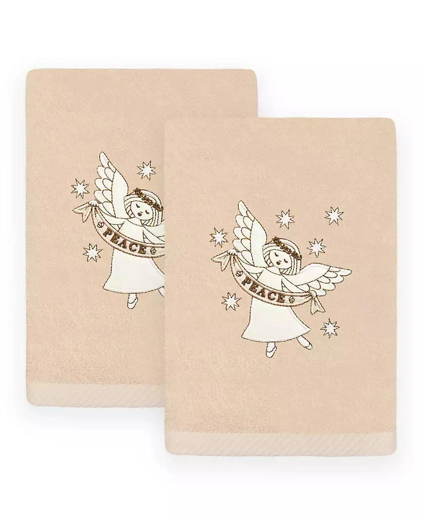 商品Linum Home Textiles|Christmas Angel Embroidered Luxury 100% Turkish Cotton Hand Towels, 2 Piece Set,价格¥485,第1张图片