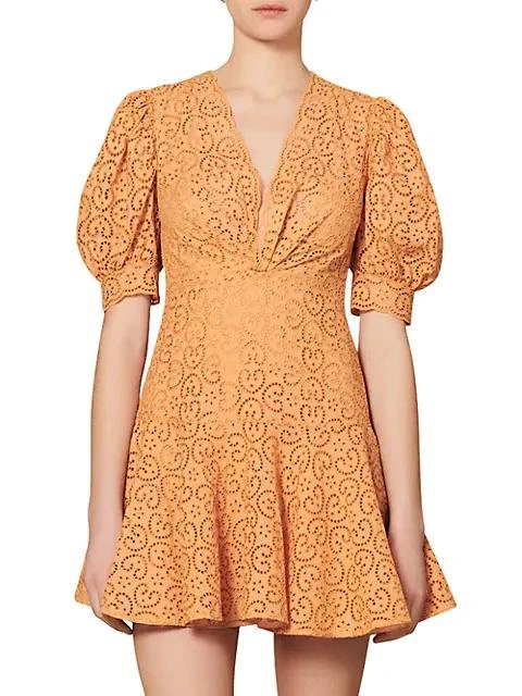 商品Sandro|Kendal Broderie Anglaise Dress,价格¥1687,第3张图片详细描述