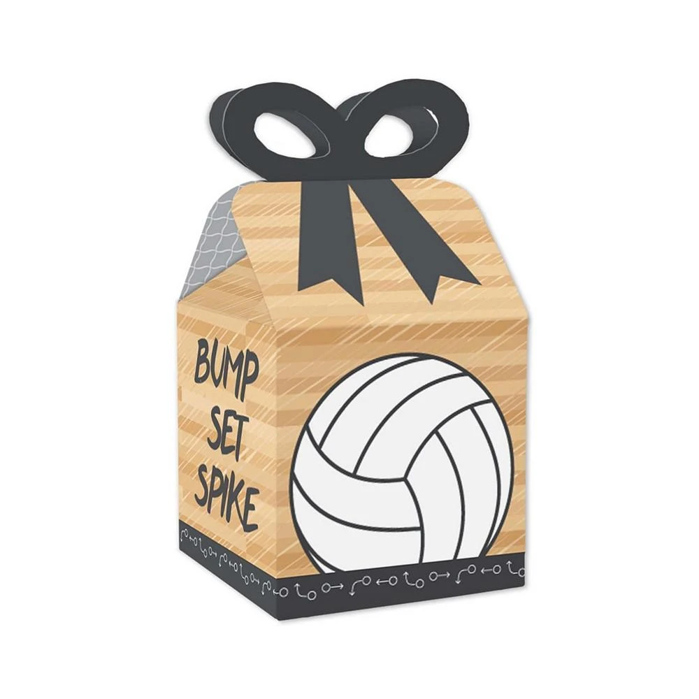 商品Big Dot of Happiness|Bump, Set, Spike - Volleyball - Square Favor Gift Boxes - Party Bow Boxes 12 Ct,价格¥142,第1张图片