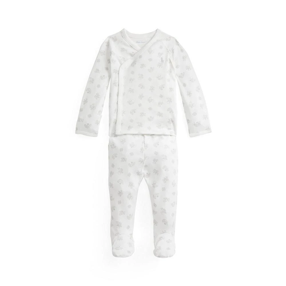 Baby Boys or Girls Bear Print Organic Cotton 2 Piece Set 商品