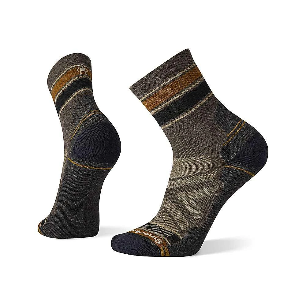 商品SmartWool|Smartwool Men's Performance Hike Light Cushion Striped Mid Crew Sock,价格¥189,第1张图片