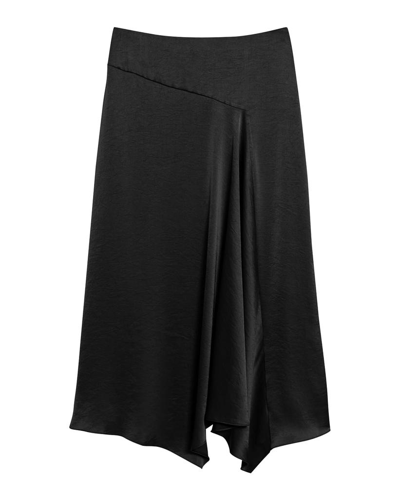 Asymmetric Draped Midi Skirt商品第5张图片规格展示