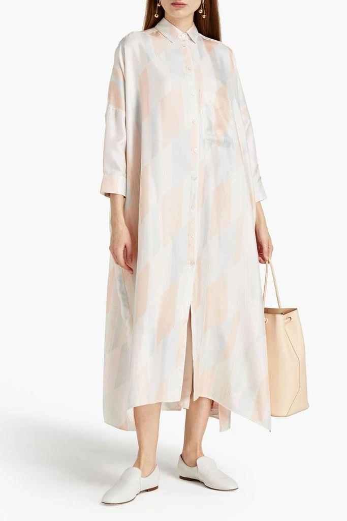 商品Jil Sander|Pleated printed silk-twill midi shirt dress,价格¥5655,第2张图片详细描述