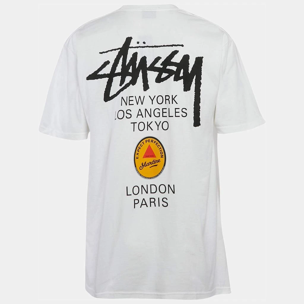 商品STUSSY|Stussy White Printed Crew Neck Martin Rose T-Shirt L,价格¥943,第2张图片详细描述