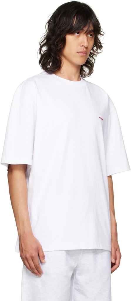 商品We11done|White Embroidered T-Shirt,价格¥601,第4张图片详细描述