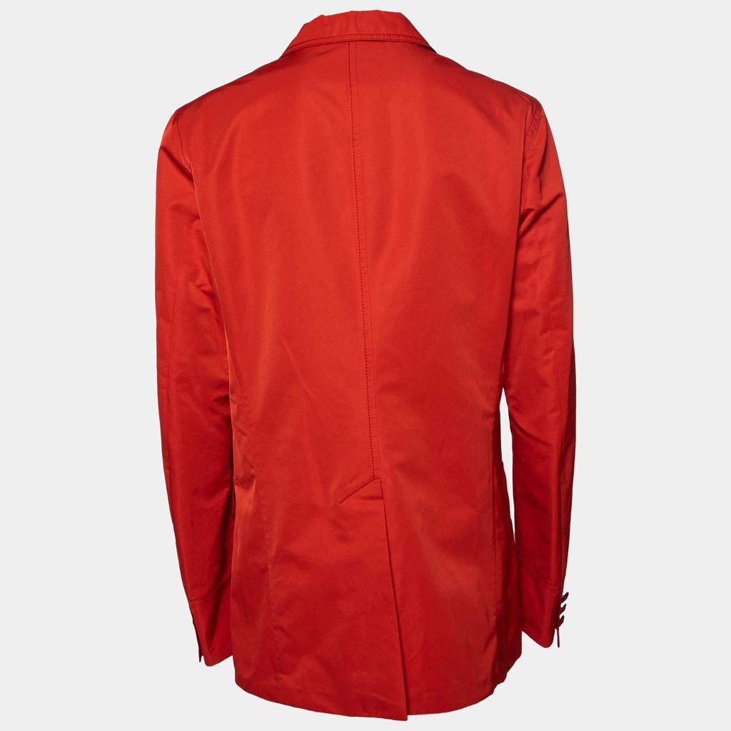 商品[二手商品] Gucci|Gucci Red Synthetic Web Line Safari Coat L,价格¥2897,第4张图片详细描述