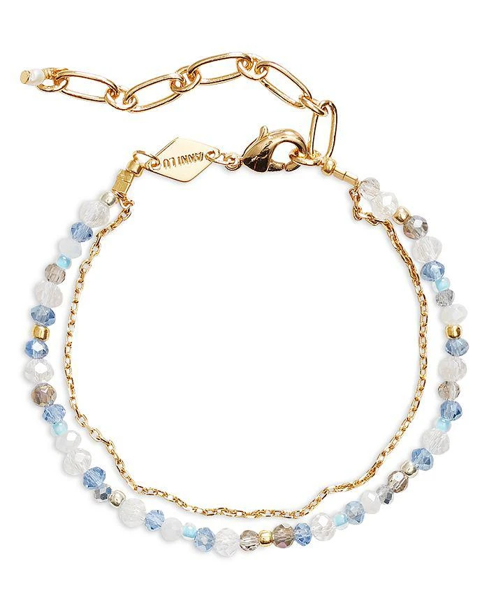 商品Anni Lu|Silver Lining Bead & Chain Bracelet in 18K Gold Plated,价格¥779,第1张图片详细描述