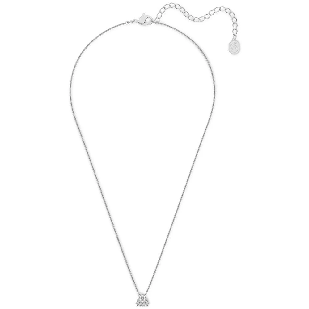 商品Swarovski|Rhodium-Plated Trilliant-Crystal Pendant Necklace, 14-7/8" + 2" extender,价格¥598,第2张图片详细描述