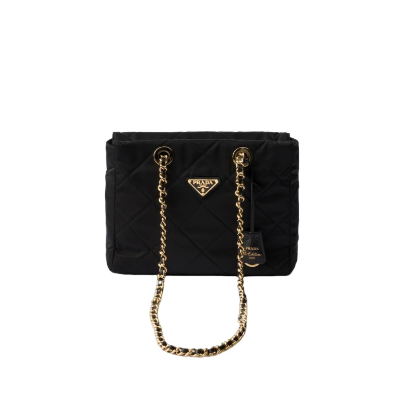 商品Prada|普拉达 女士黑色尼龙金属装饰拉链开合单肩手提包 1BG468_2AOS_F077G_V_COO（三色可选）,价格¥15447,第1张图片