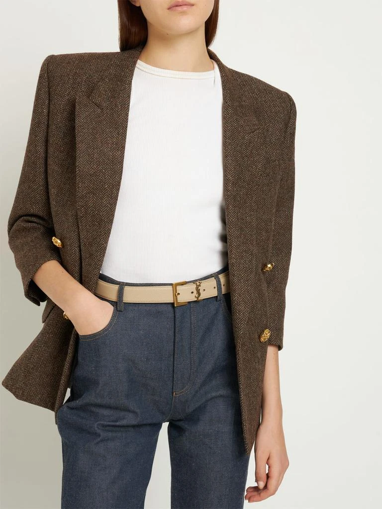 商品Yves Saint Laurent|3cm Cassandre Leather Belt,价格¥4027,第1张图片详细描述