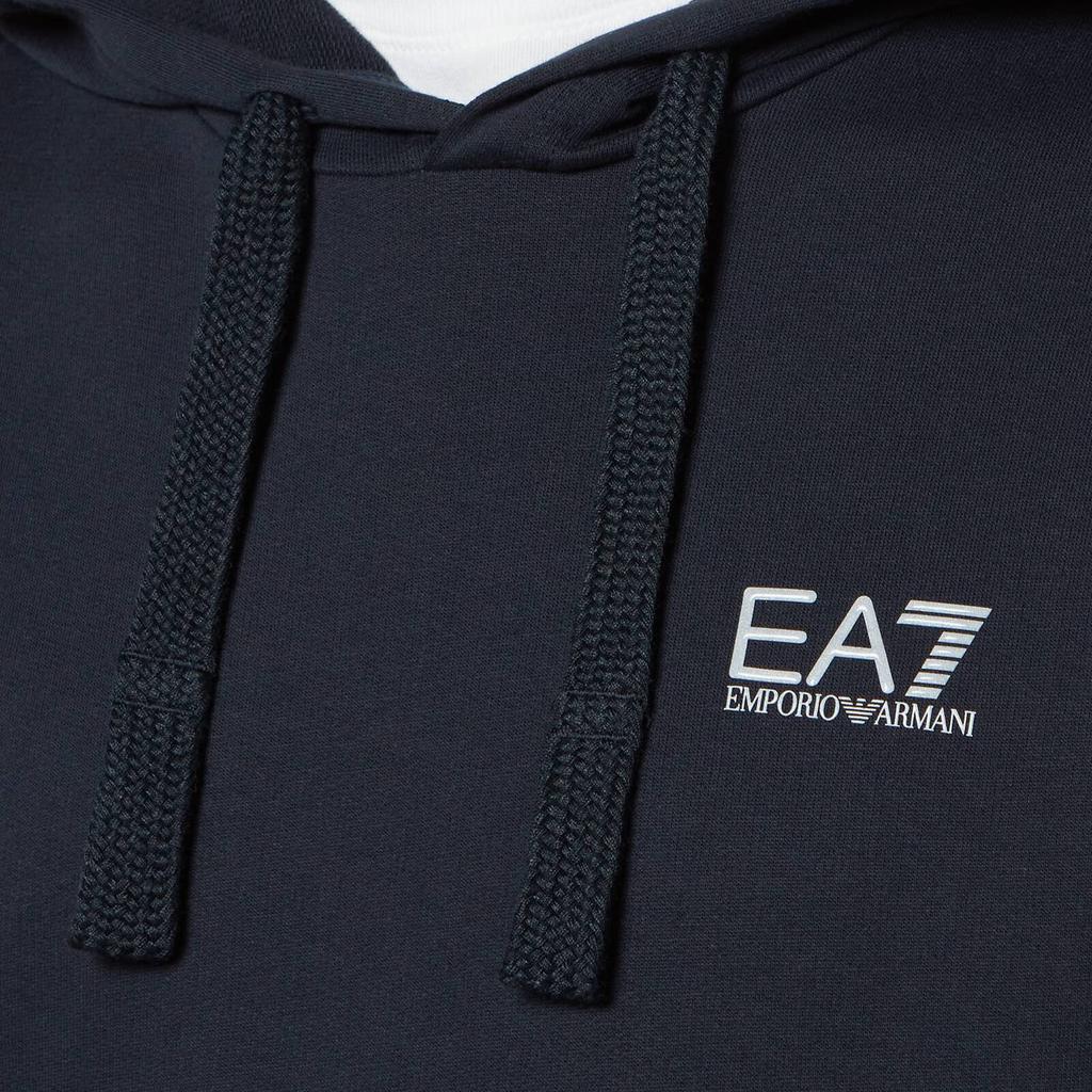 EA7 Men's Core Identity French Terry Hoodie - Night Blue商品第4张图片规格展示