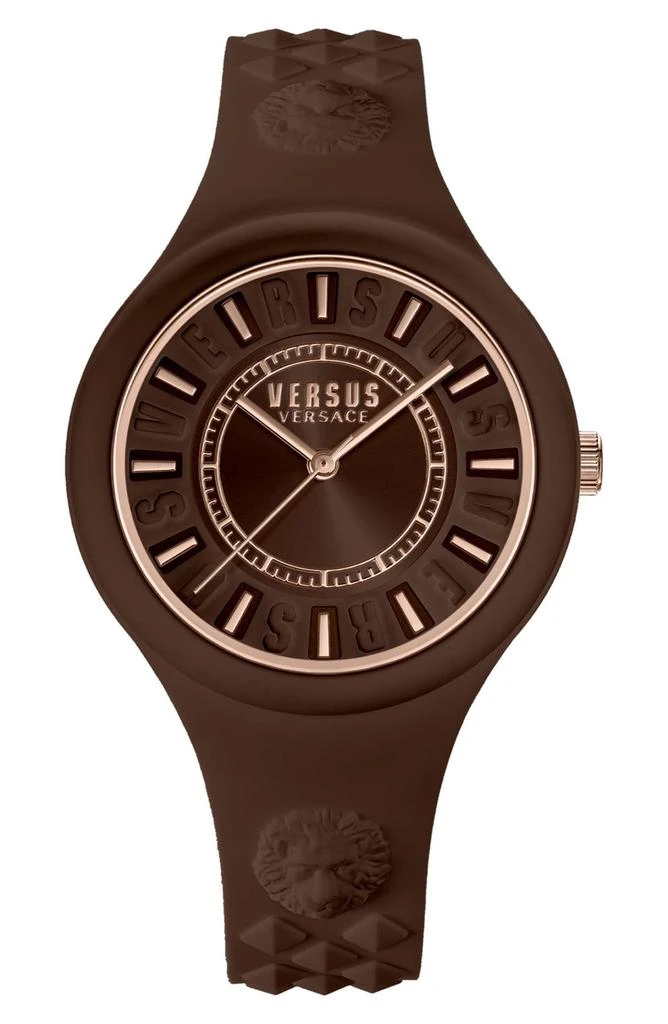 商品Versace|Women's Versus Fire Island Silicone Strap Watch, 39mm,价格¥409,第1张图片