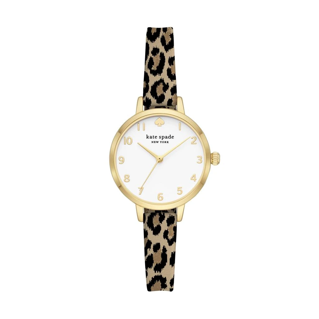 商品Kate Spade|kate spade new york women's metro three-hand, gold-tone alloy watch,价格¥1109,第3张图片详细描述