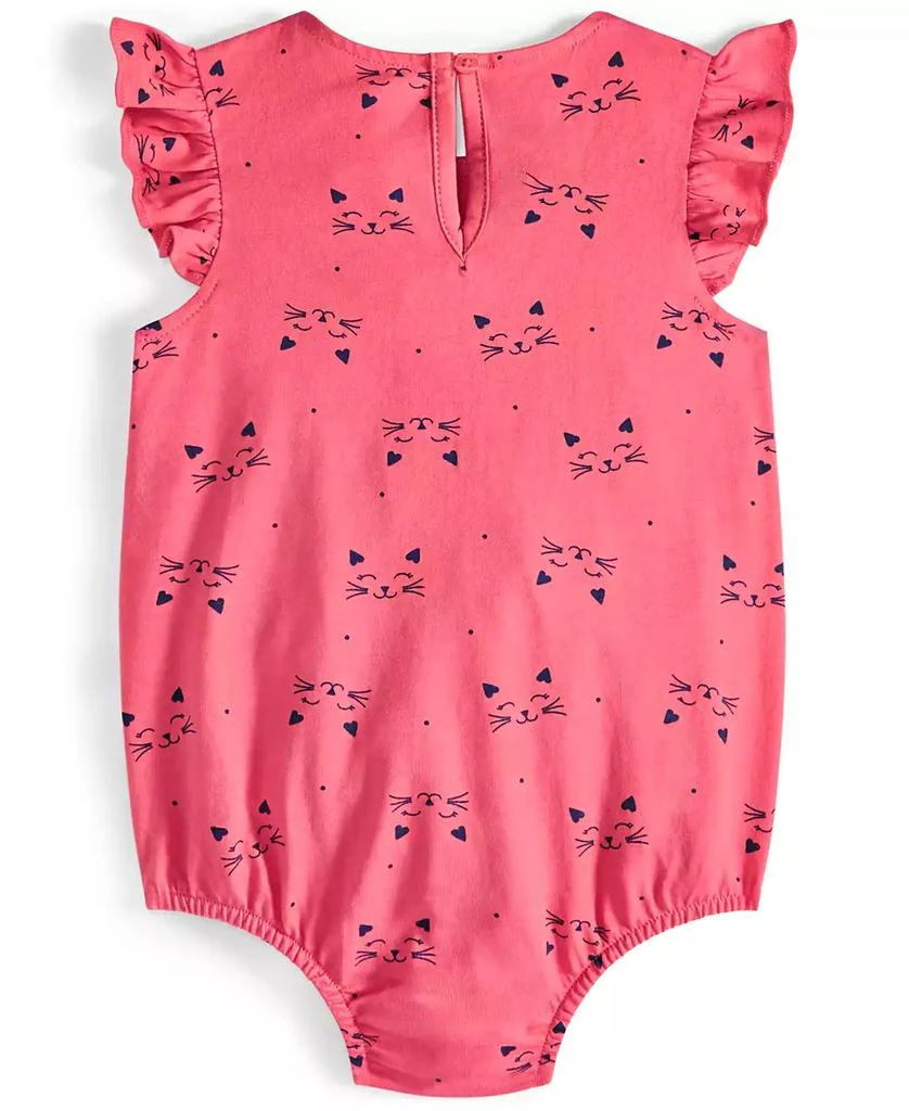 商品First Impressions|Baby Girls Kitten Smile Cotton Sunsuit, Created for Macy's,价格¥40,第2张图片详细描述