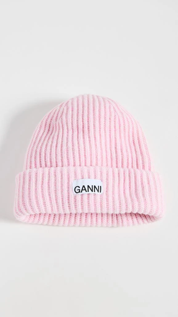 商品Ganni|GANNI 挺括罗纹毛线帽,价格¥718,第1张图片