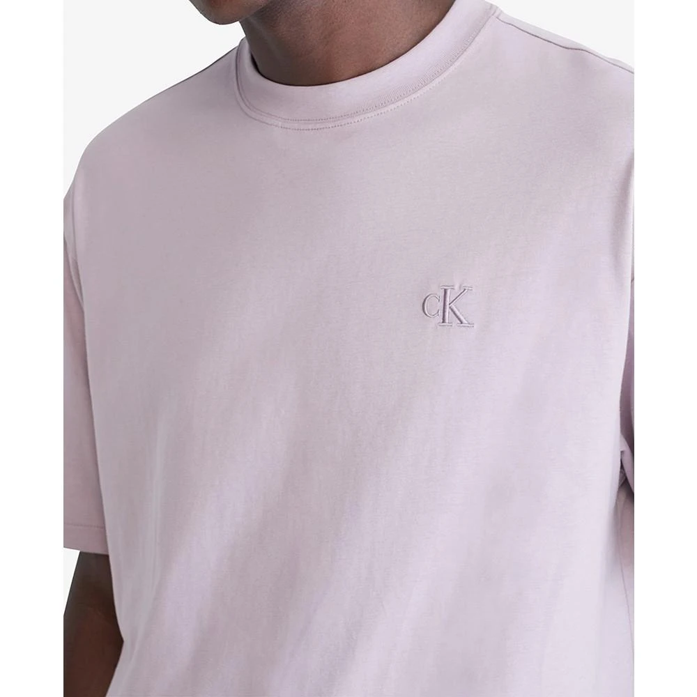 商品Calvin Klein|Men's Relaxed Fit Archive Logo Crewneck T-Shirt,价格¥111,第3张图片详细描述