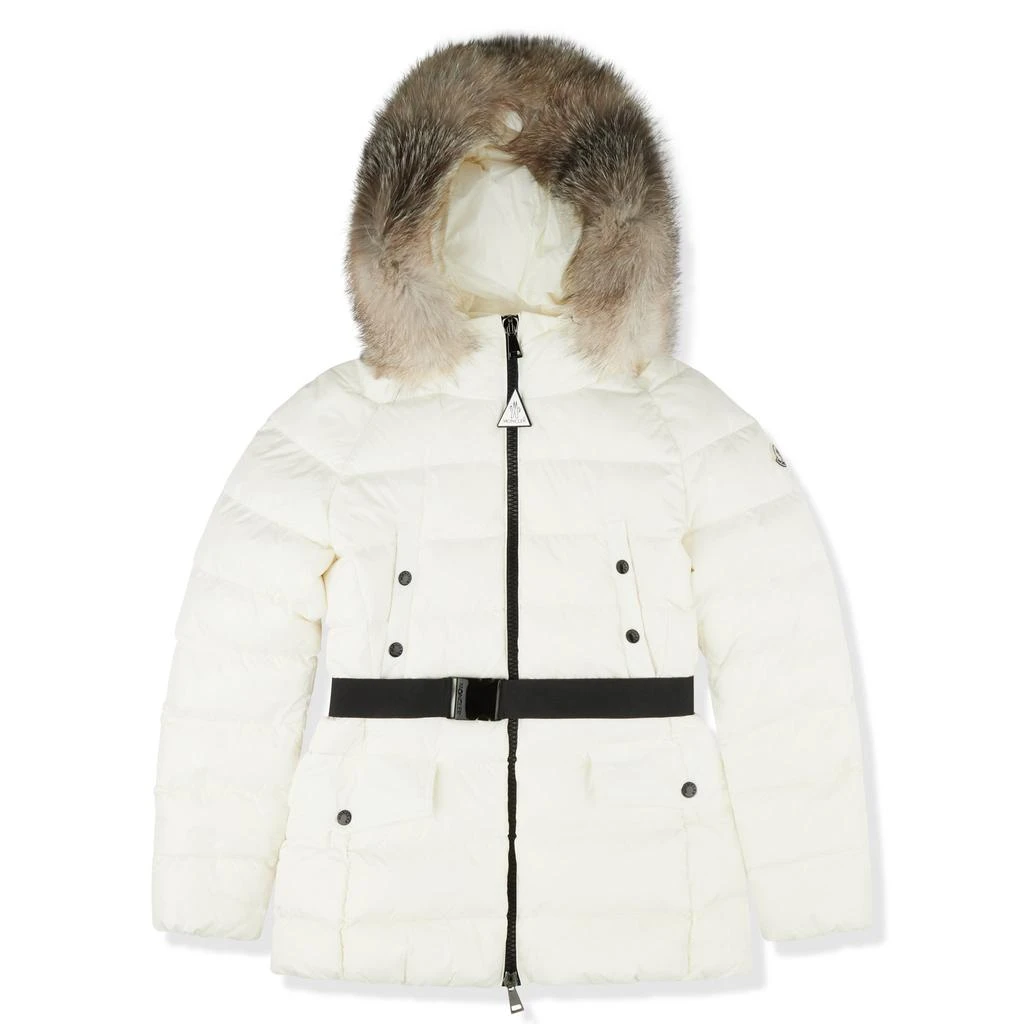 商品Moncler|Moncler Clion Quilted Fur Down White Jacket,价格¥13914,第1张图片