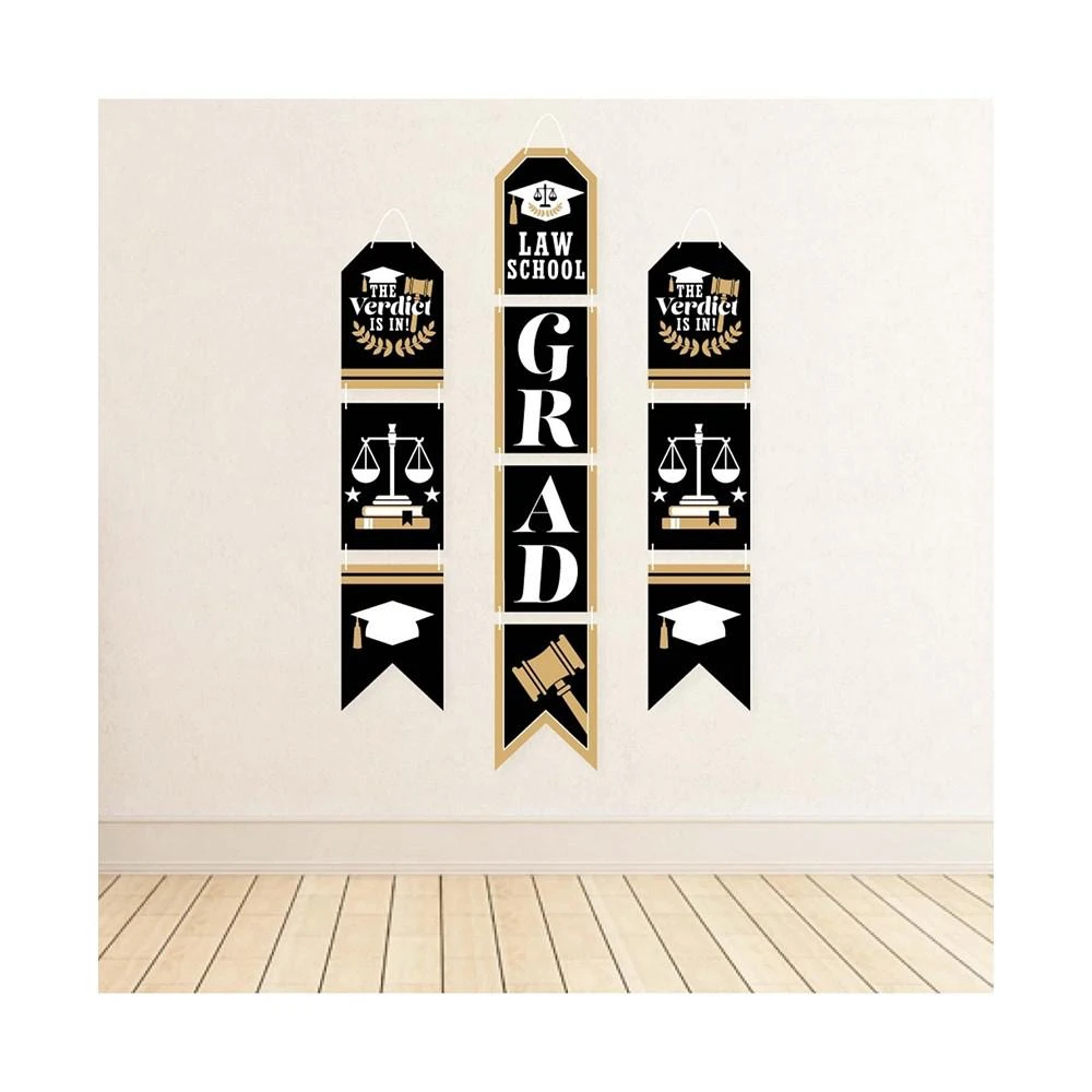 商品Big Dot of Happiness|Law School Grad - Hanging Vertical Paper Door Banners Wall Kit Indoor Door Decor,价格¥149,第3张图片详细描述