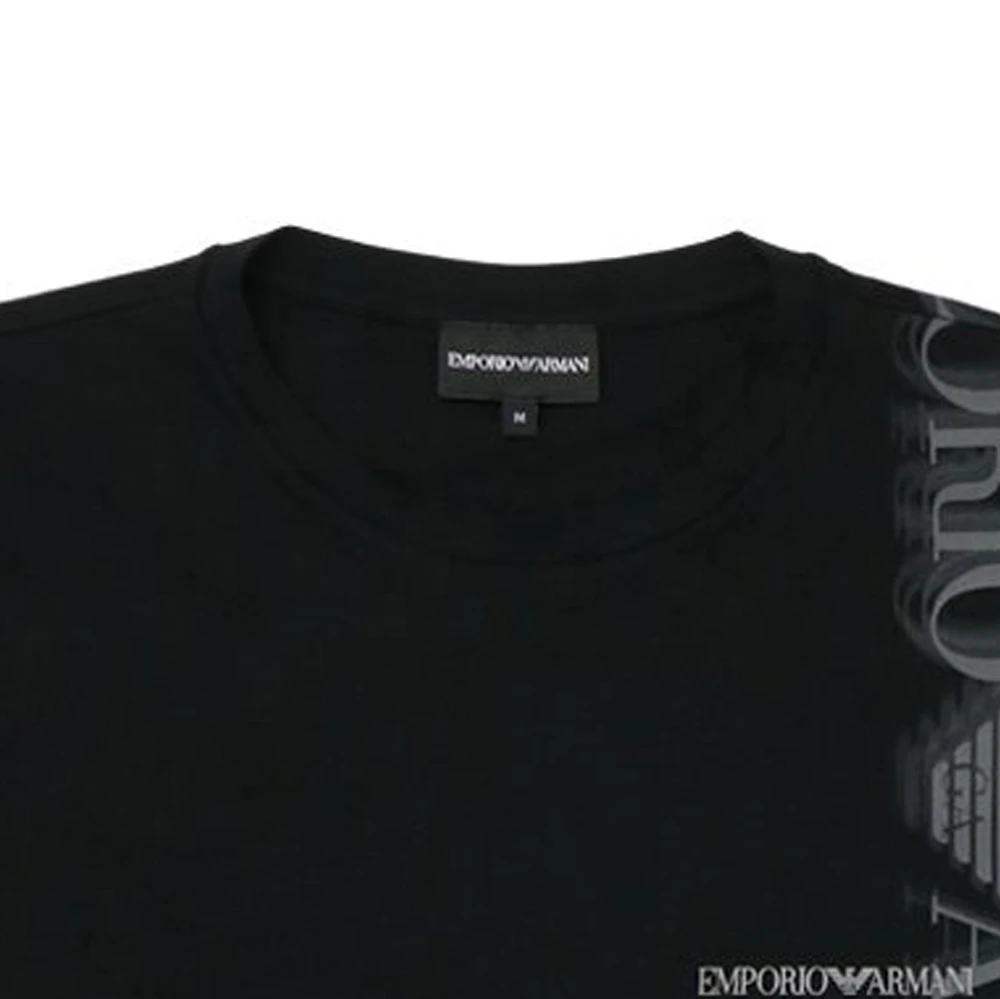 商品Emporio Armani|EMPORIO ARMANI 黑色男士T恤 P1T22J-P1Q4J-999,价格¥735,第1张图片