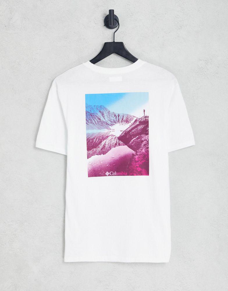 商品Columbia|Columbia Westhoff back print t-shirt in white Exclusive at ASOS,价格¥216,第1张图片