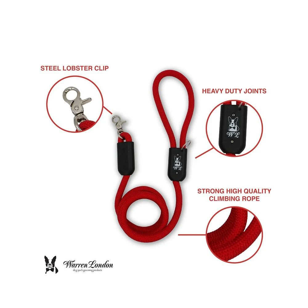 商品Warren London|Premium Climbing Rope Dog Leash with Carabiner Lobster Clasp by | 5ft Heavy Duty Dog Leash For Large Dogs and All Size Pets | Two Colors,价格¥149,第2张图片详细描述