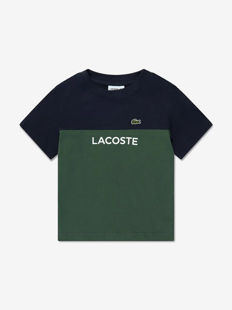 商品Lacoste|Kids Colourblock T-Shirt in Navy,价格¥243,第1张图片