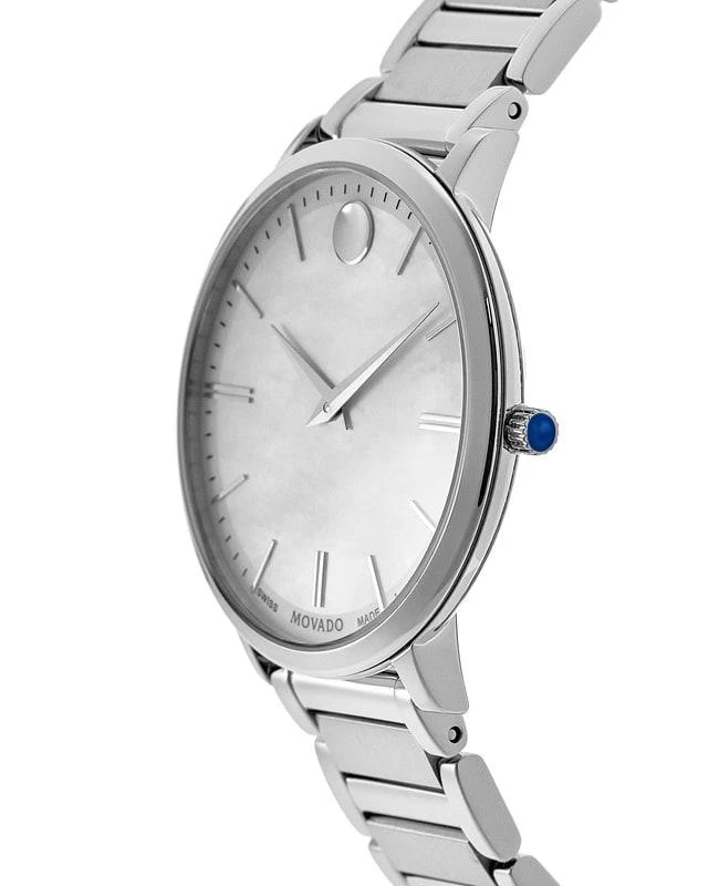 商品Movado|Movado Ultra Slim White Mother of Pearl Dial Women&apos;s Watch 0607170,价格¥2881,第3张图片详细描述