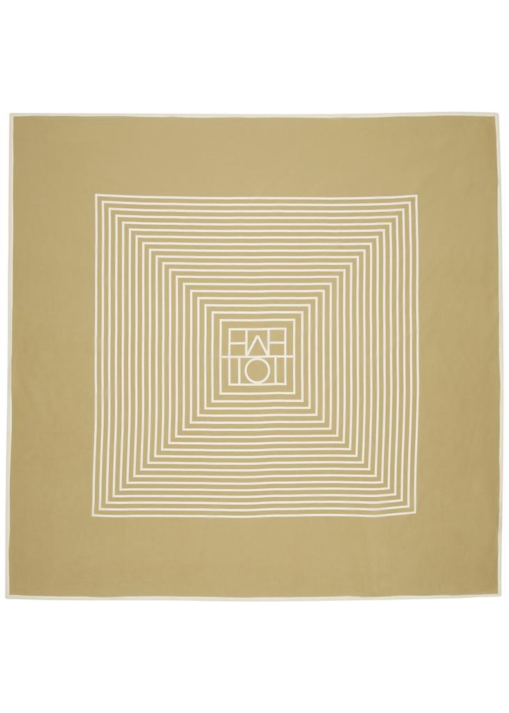 Sand striped silk scarf商品第3张图片规格展示