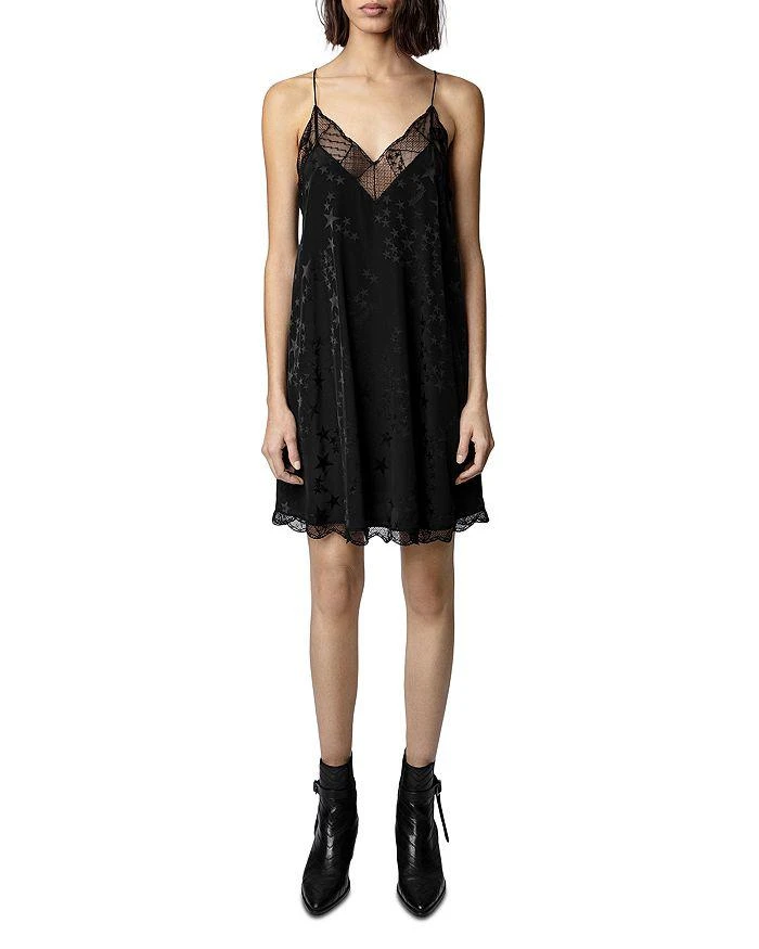 商品Zadig&Voltaire|Ristyz Star Jacquard Silk Slip Dress,价格¥2234,第4张图片详细描述