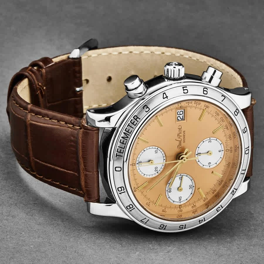 商品Paul Picot|Telemeter Chronograph Automatic Champagne Dial Men's Watch P7004A20.574,价格¥8550,第2张图片详细描述