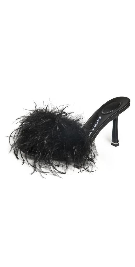 商品Alexander Wang|Alexander Wang 缎面凉拖鞋,价格¥2089,第1张图片