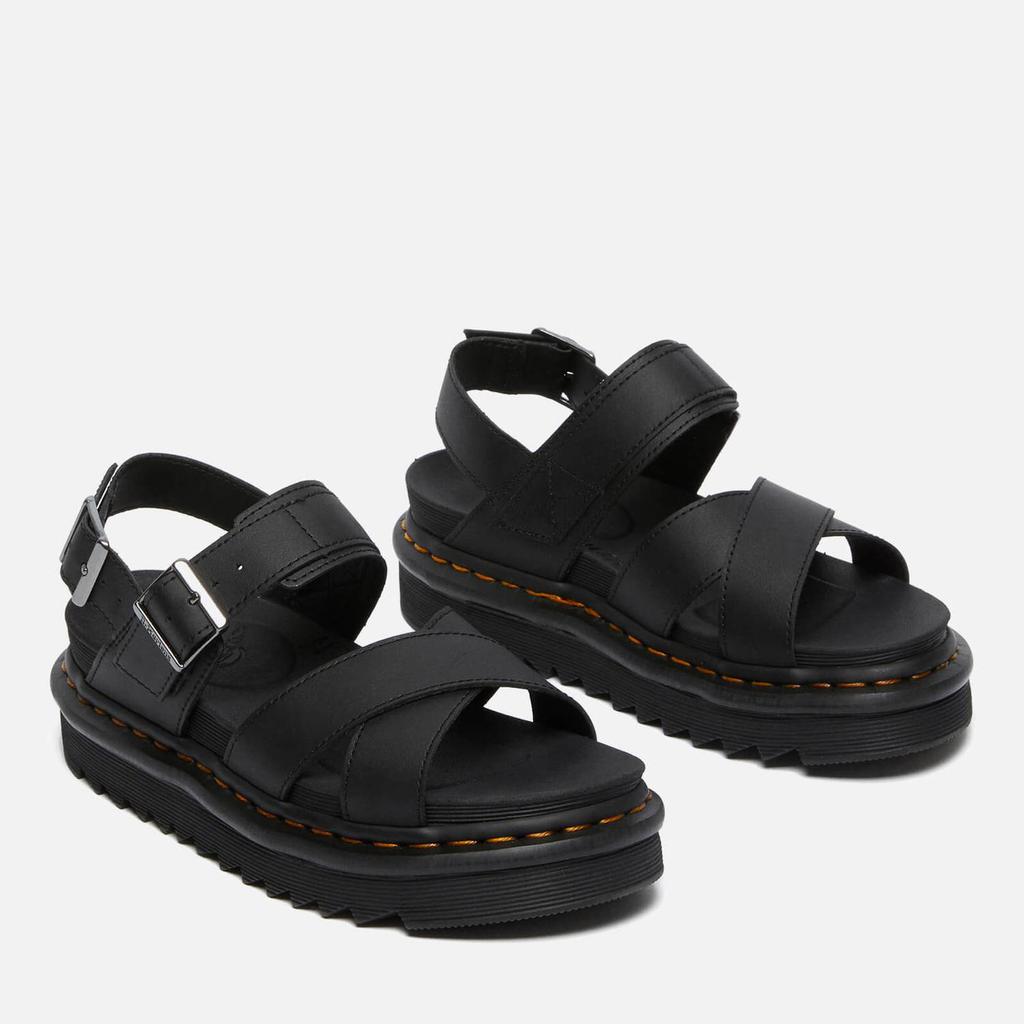 Dr. Martens Women's Voss Leather Double Strap Sandals - Black商品第2张图片规格展示