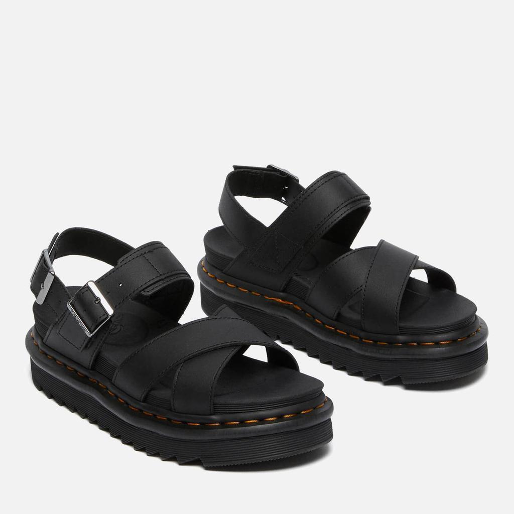 商品Dr. Martens|Dr. Martens Women's Voss Leather Double Strap Sandals - Black,价格¥884,第4张图片详细描述