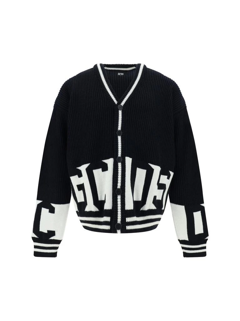 商品GCDS|GCDS Logo Intarsia V-Neck Cardigan,价格¥2338,第1张图片