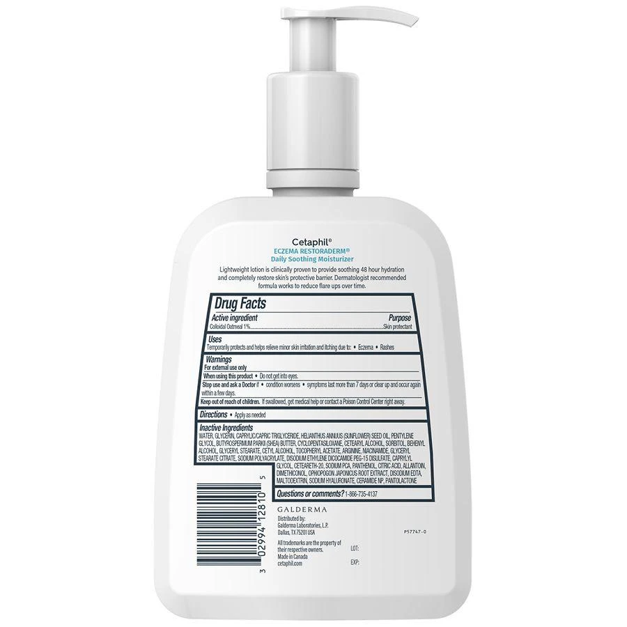 商品Cetaphil|Eczema Moisturizing Lotion Unscented,价格¥166,第2张图片详细描述