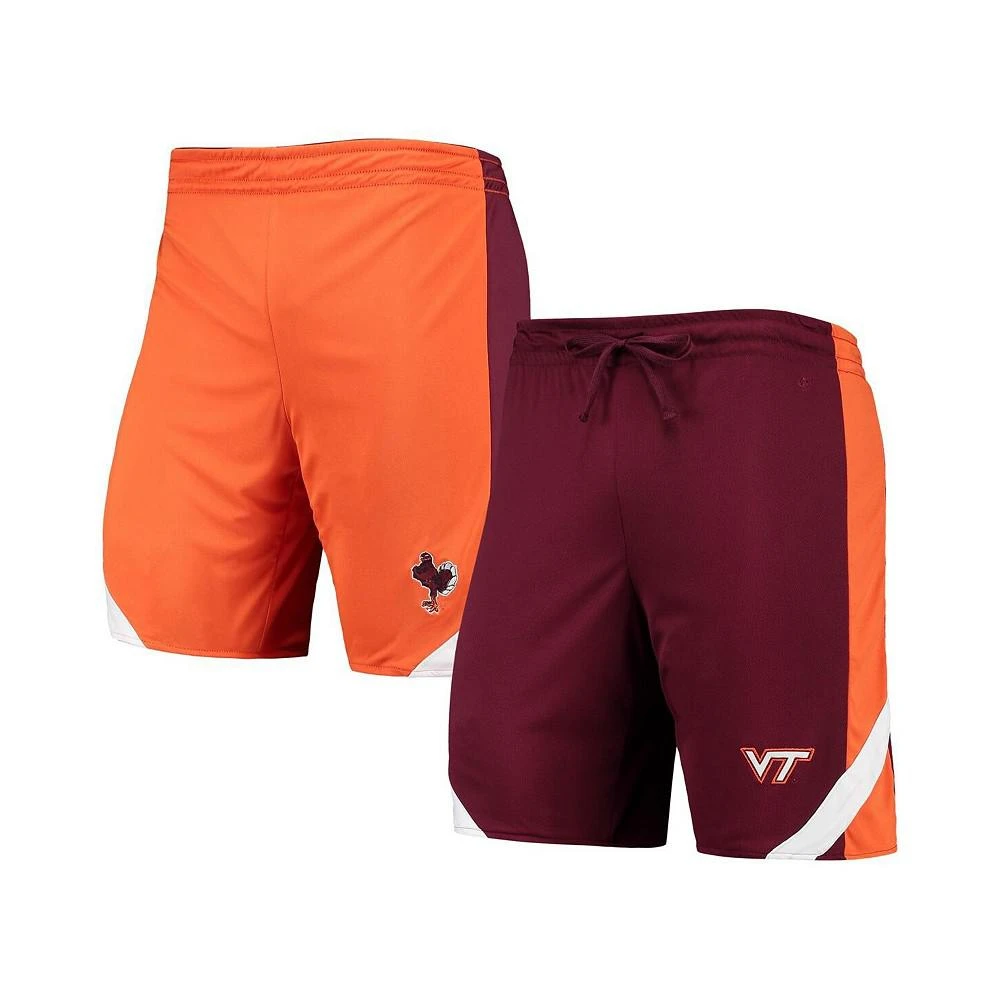 商品Colosseum|Men's Maroon, Orange Virginia Tech Hokies Am I Wrong Reversible Shorts,价格¥269,第1张图片