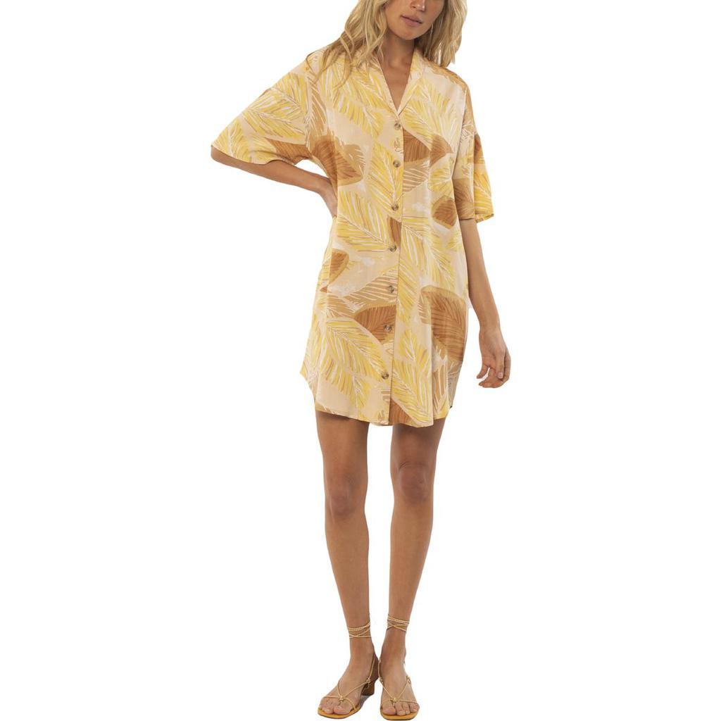 商品AMUSE SOCIETY|Amuse Society Womens Daniella Printed Button-Down Shirtdress,价格¥125-¥132,第1张图片