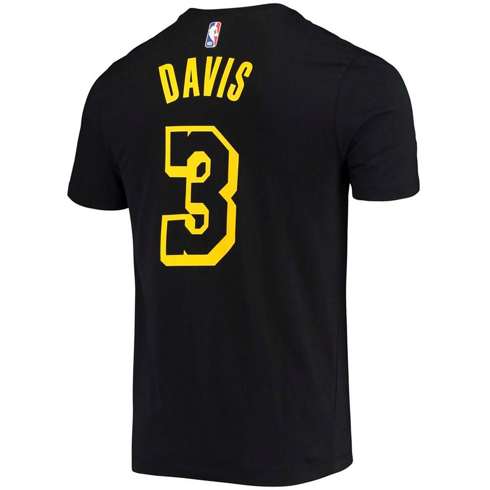 Men's Anthony Davis Black Los Angeles Lakers Name and Number Mamba T-shirt商品第4张图片规格展示