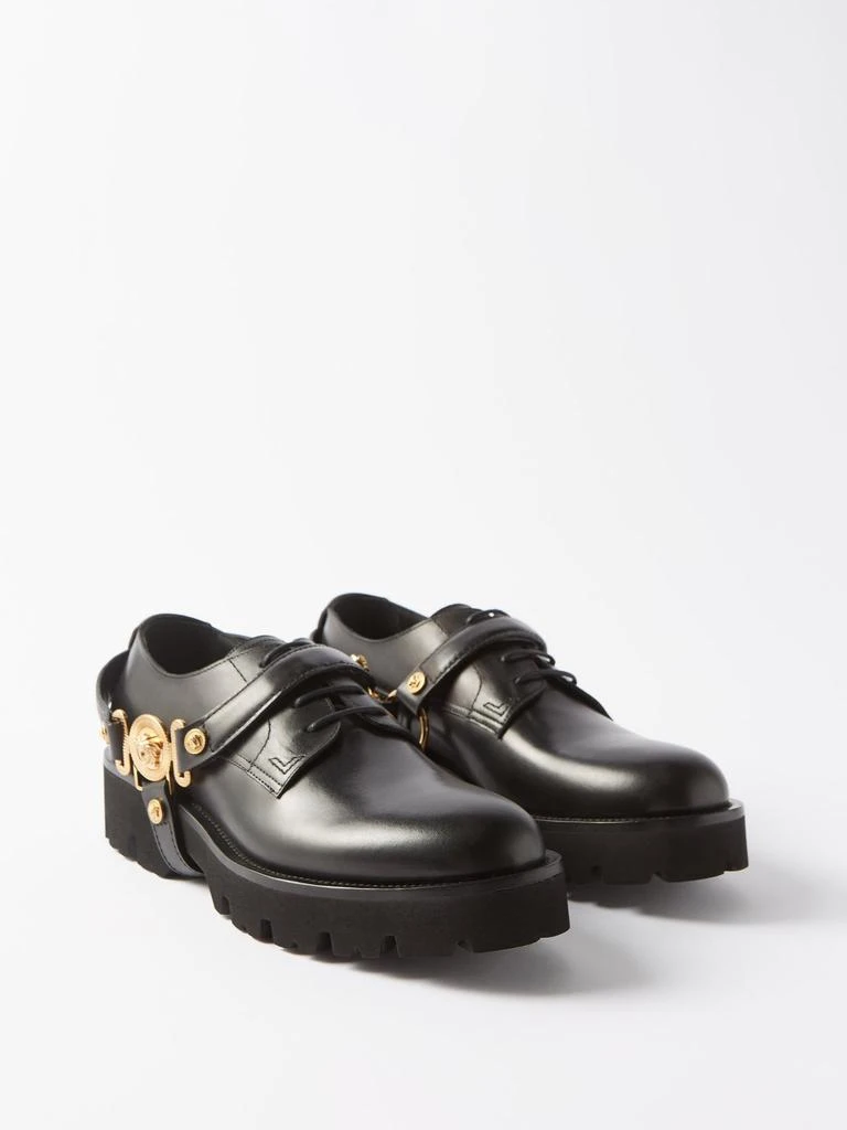 Medusa Head-plaque leather Derby shoes 商品
