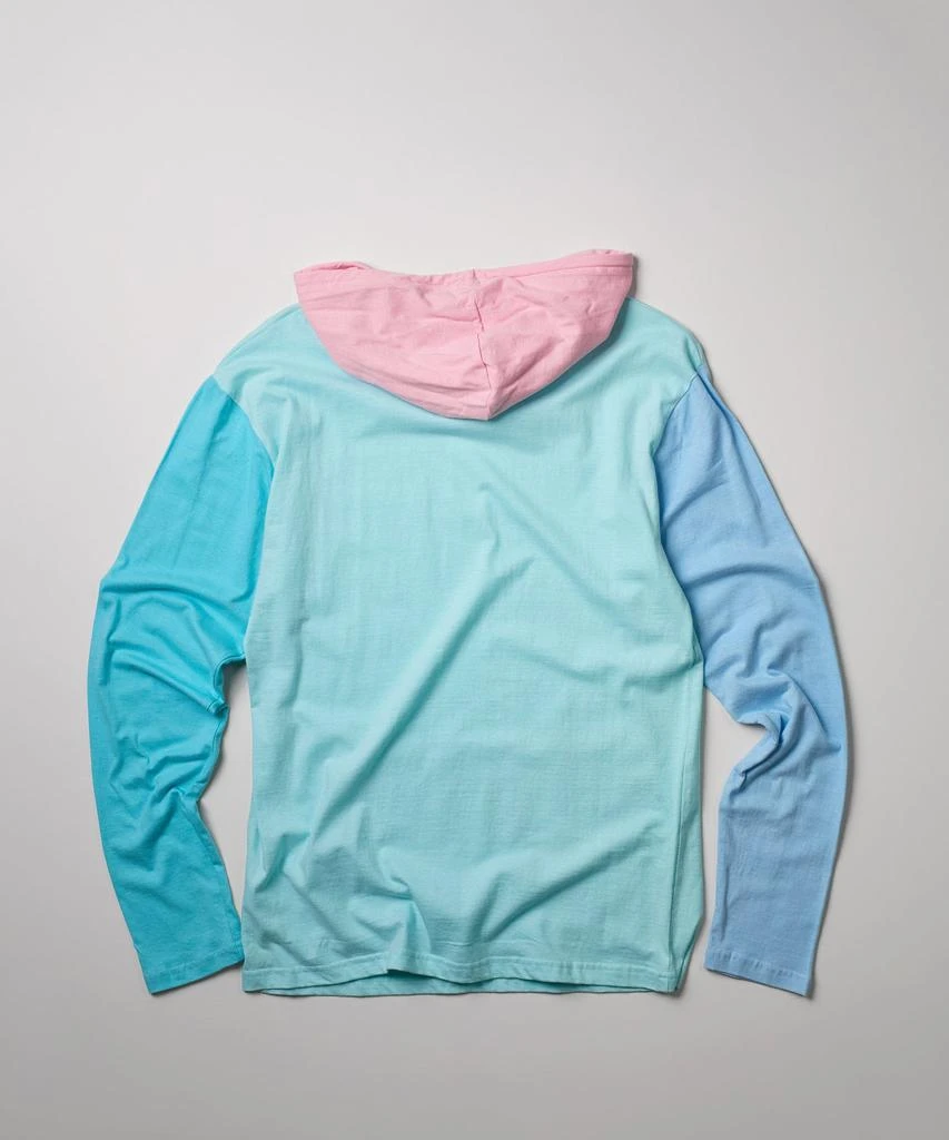 商品Reason Clothing|Color Block Long Sleeve Light Pastel Hoodie,价格¥38,第3张图片详细描述