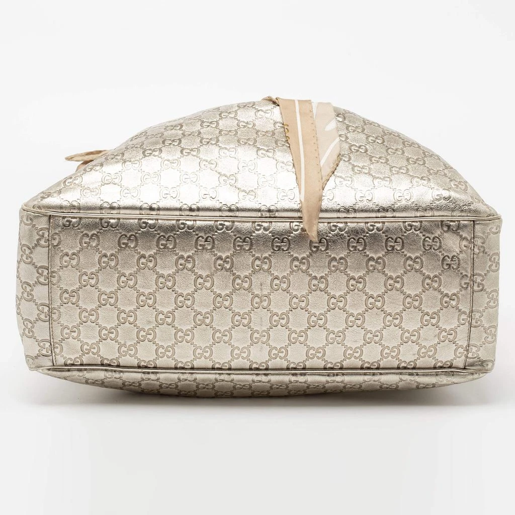 Gucci Metallic Gold Guccissima Leather Positano Scarf Shopper Tote 商品