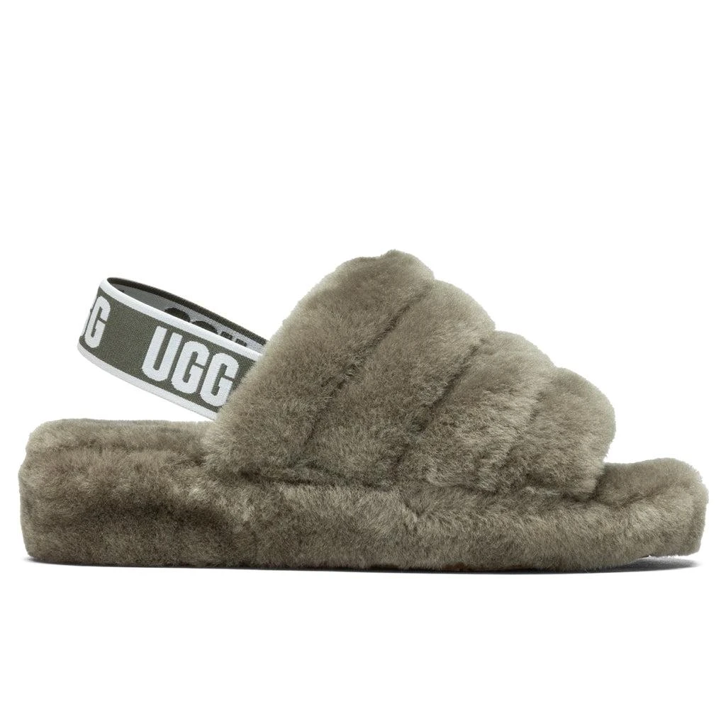 商品UGG|Women's Fluff Yeah Slide - Burnt Olive,价格¥761,第1张图片