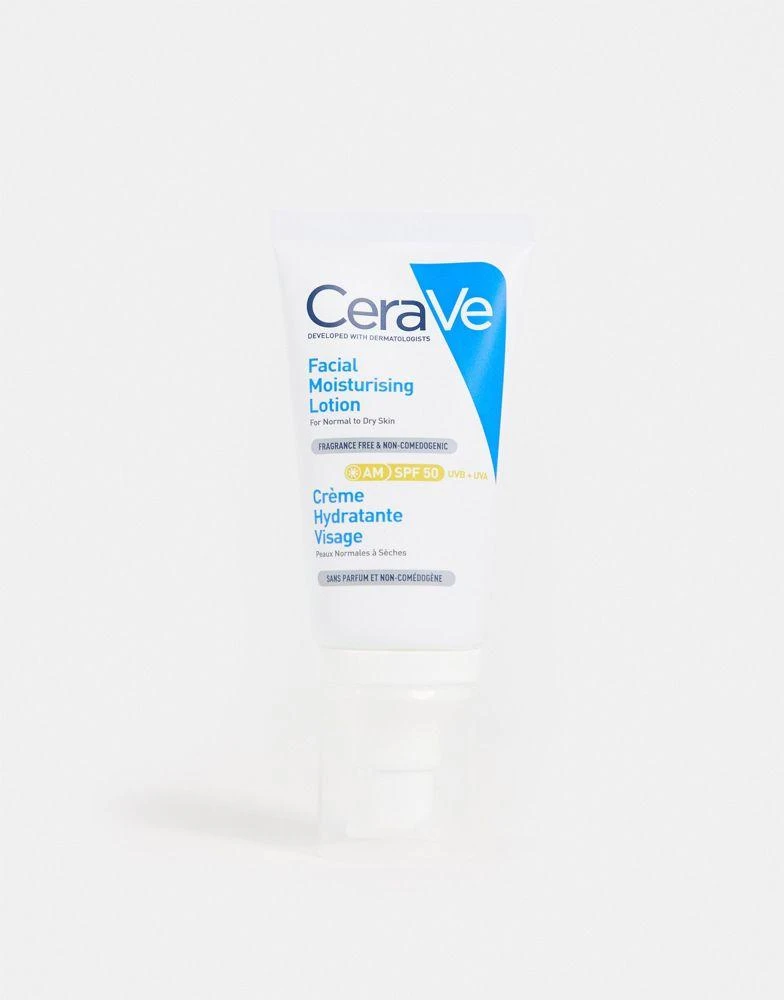 商品CeraVe|CeraVe AM Facial Moisturising Lotion SPF50 with Ceramides for Normal to Dry Skin 52ml,价格¥161,第1张图片