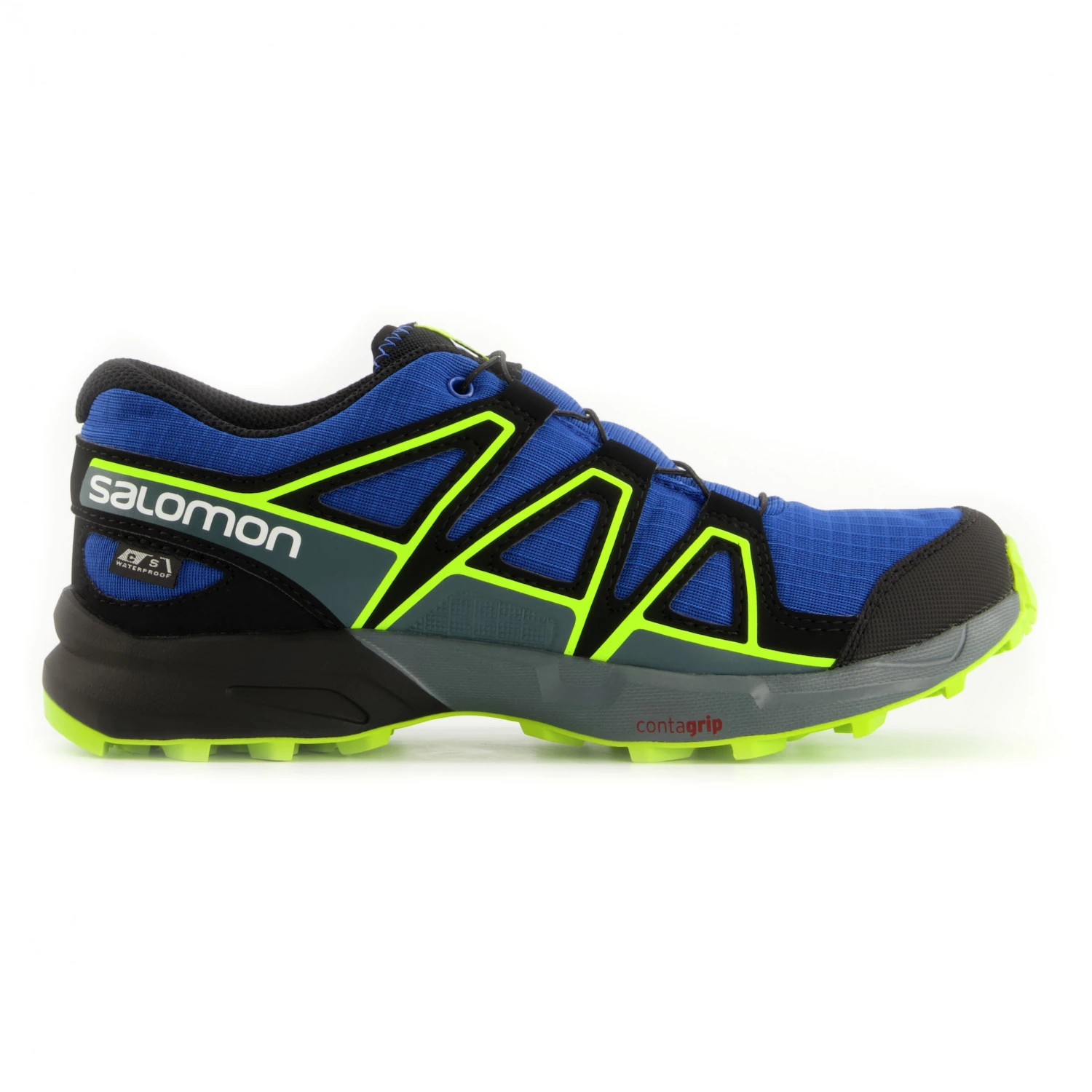 商品Salomon|Salomon 男童运动鞋 7021118NAUTICALBLUEBLACKACIDLIME 花色,价格¥1042,第1张图片