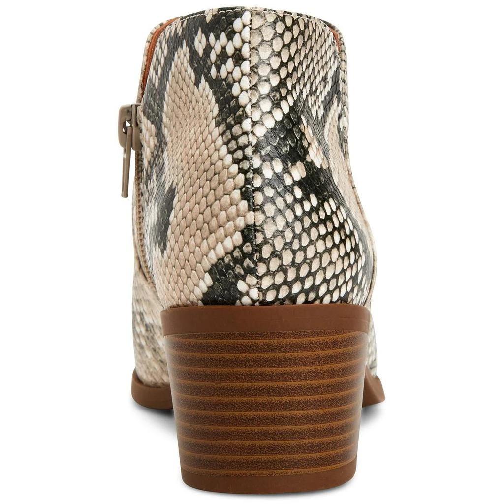 商品Style & Co|Style & Co. Womens Vidyaa Faux Leather Block Heel Ankle Boots,价格¥92,第3张图片详细描述