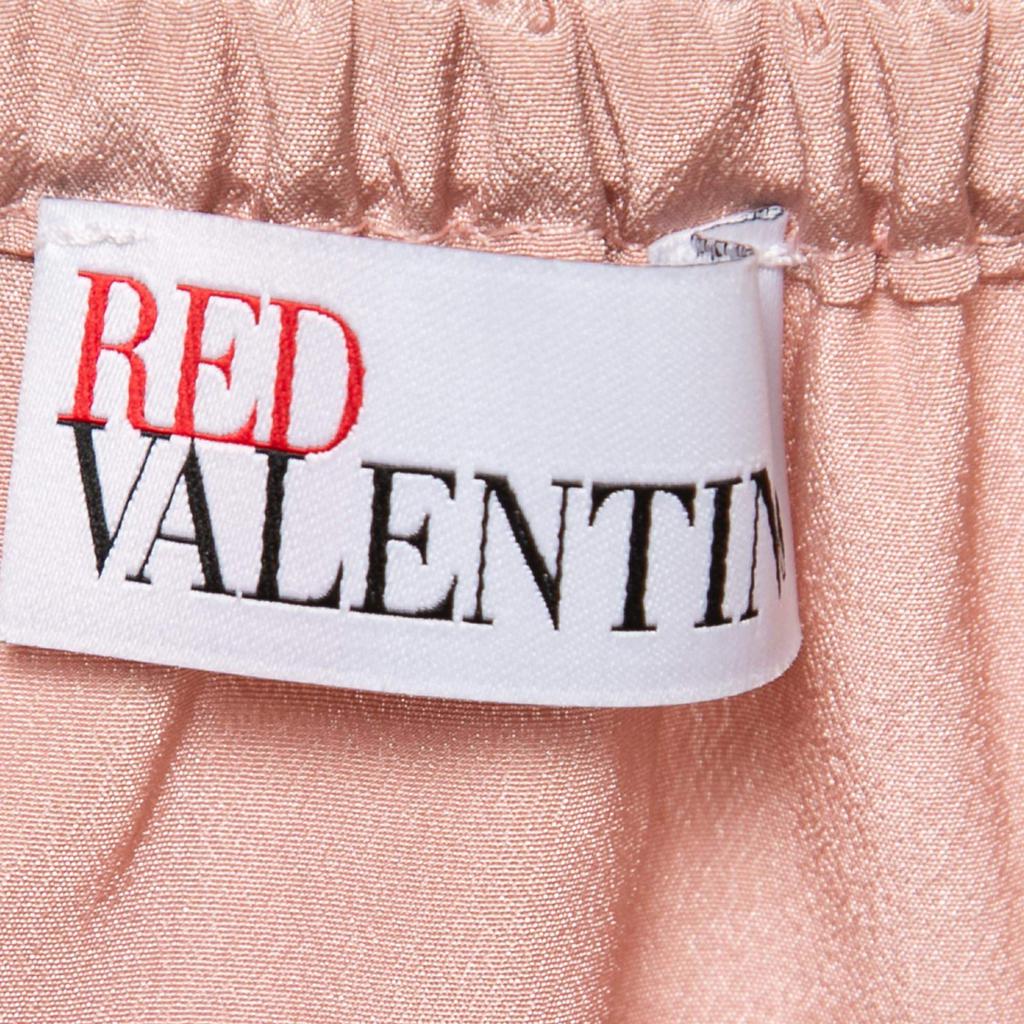 RED Valentino Light Pink Polka-Dot Pleated Tulle Midi Skirt M商品第4张图片规格展示