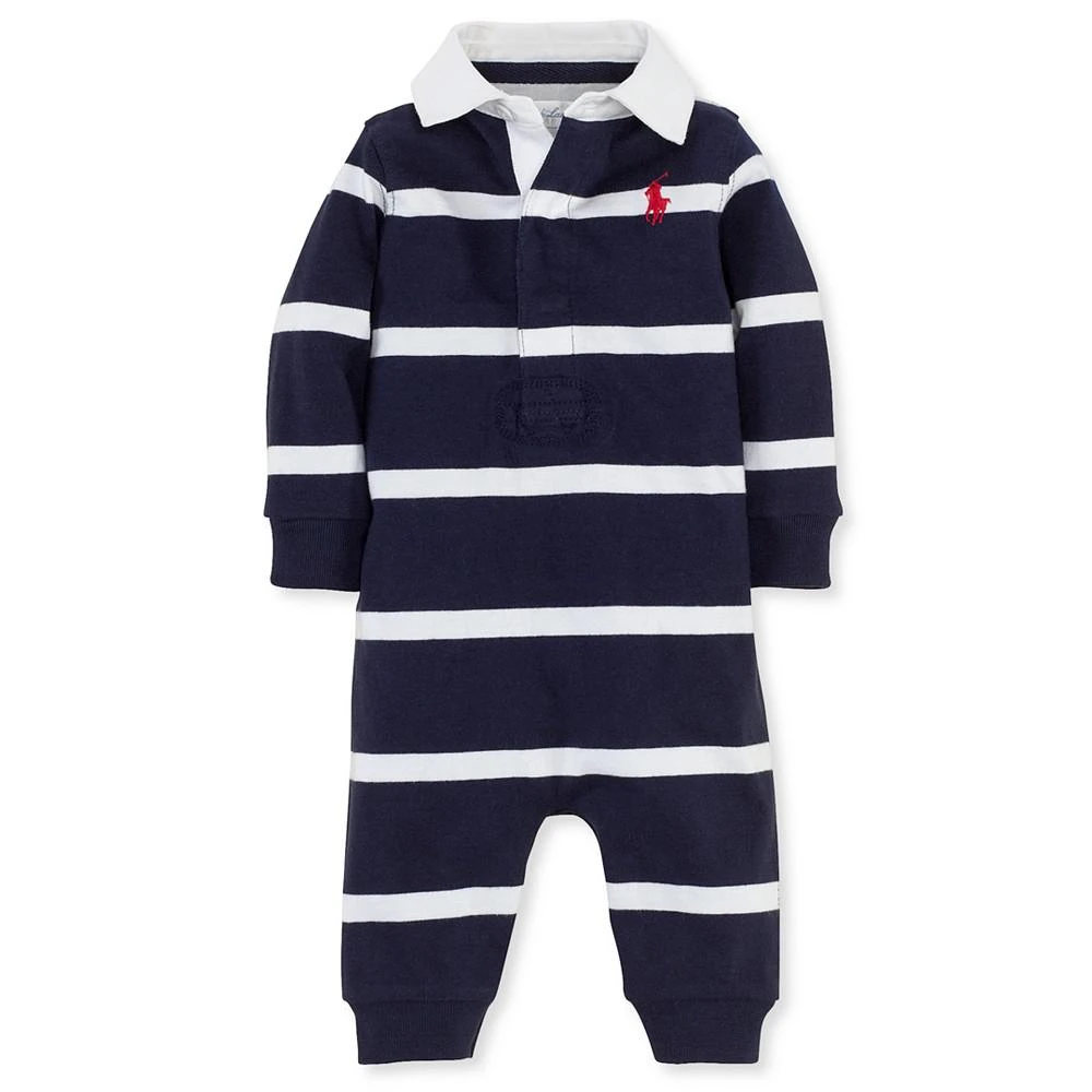 商品Ralph Lauren|男婴条纹纯棉连体衣,价格¥297,第2张图片详细描述
