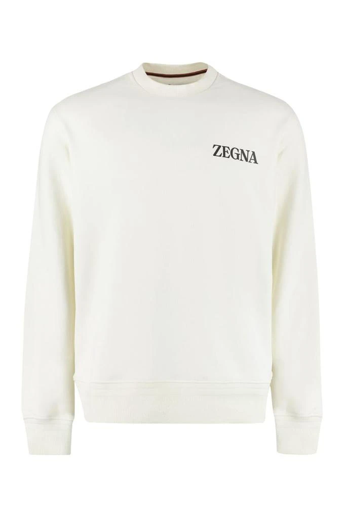 商品Zegna|ZEGNA LOGO DETAIL COTTON SWEATSHIRT,价格¥3218,第1张图片