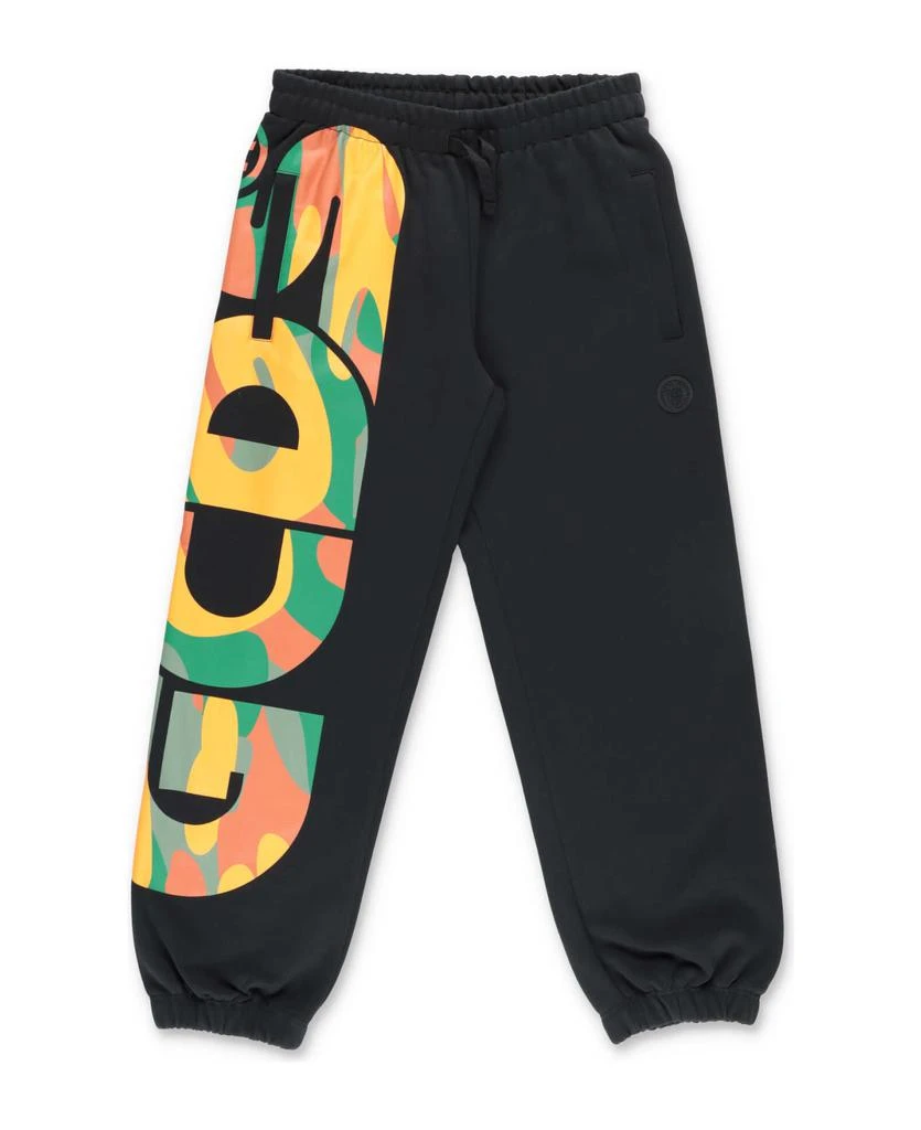 商品GCDS Mini|Gcds Pantaloni Neri In Felpa Di Cotone,价格¥1379,第1张图片