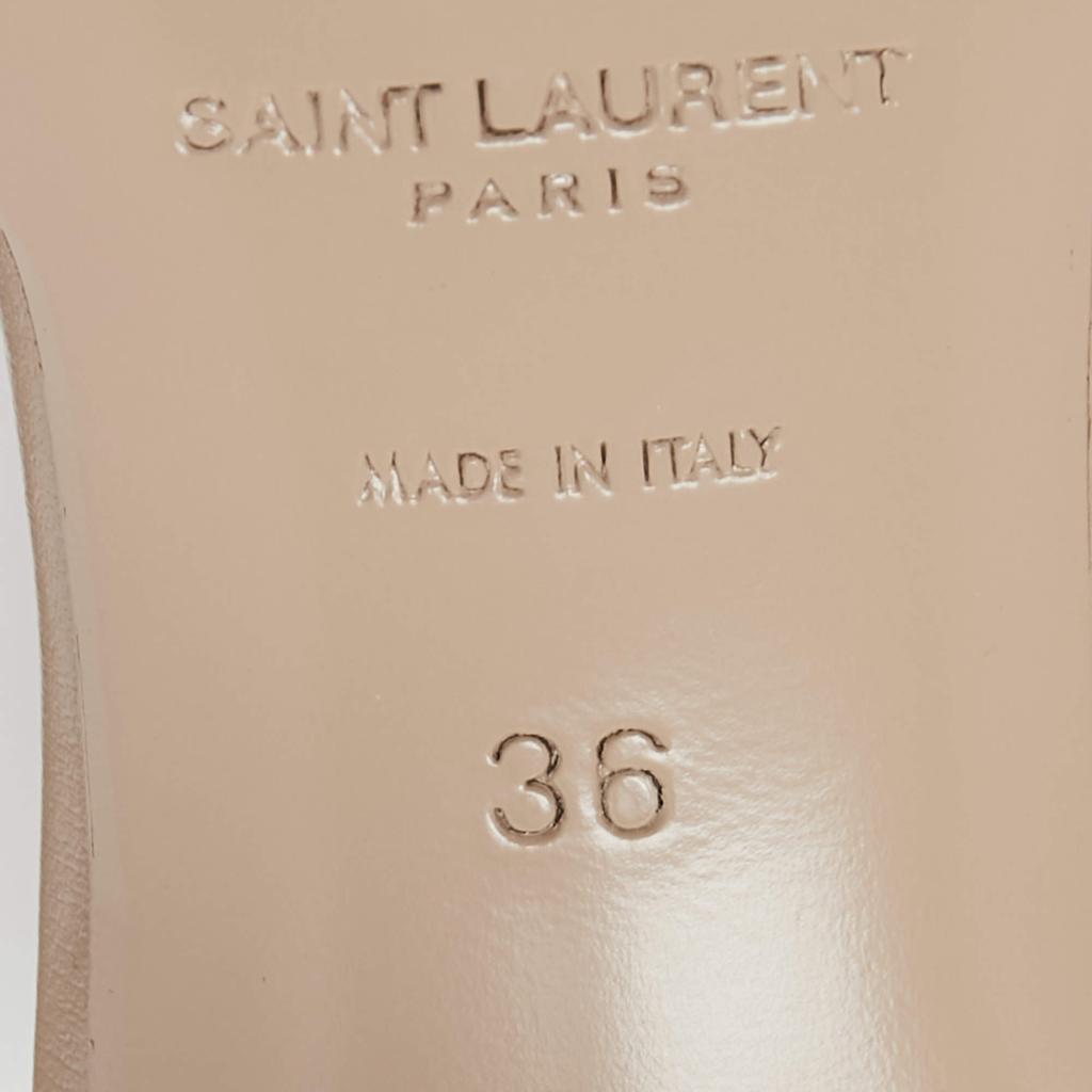 Yves Saint Laurent Beige Leather Tribute Sandals Size 36商品第8张图片规格展示